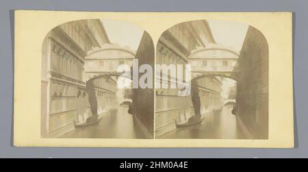 Art inspiré par le Pont des Soupirs à Venise, Venise, c. 1850 - c. 1880, carton, imprimé albumine, hauteur 85 mm × largeur 170 mm, oeuvres classiques modernisées par Artotop avec une touche de modernité. Formes, couleur et valeur, impact visuel accrocheur sur l'art émotions par la liberté d'œuvres d'art d'une manière contemporaine. Un message intemporel qui cherche une nouvelle direction créative. Artistes qui se tournent vers le support numérique et créent le NFT Artotop Banque D'Images