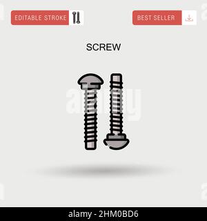 Icône vecteur simple vis. Illustration de Vecteur