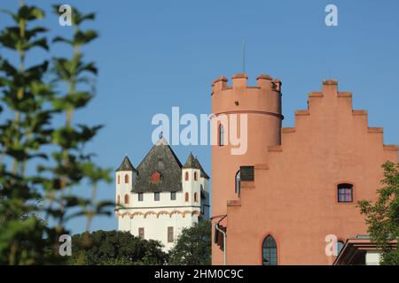 Château électoral et Château de crasse à Eltville dans le Rheingau, Hesse, Allemagne Banque D'Images