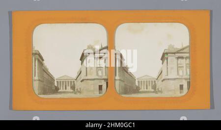 Art inspiré par la vue de l'église de la Madeleine à Paris, la Madeleine, Paris, Paris, 1855 - 1875, Support photographique, papier, imprimé albumine, hauteur 87 mm × largeur 172 mm, oeuvres classiques modernisées par Artotop avec une touche de modernité. Formes, couleur et valeur, impact visuel accrocheur sur l'art émotions par la liberté d'œuvres d'art d'une manière contemporaine. Un message intemporel qui cherche une nouvelle direction créative. Artistes qui se tournent vers le support numérique et créent le NFT Artotop Banque D'Images