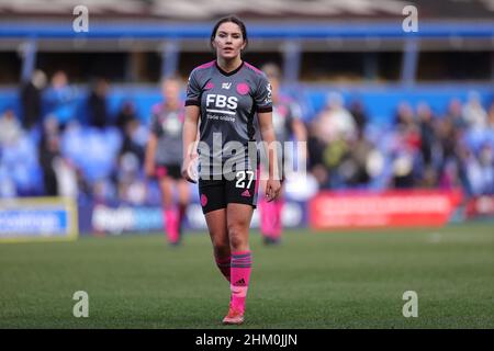 BIRMINGHAM, ROYAUME-UNI.FÉV 6TH.Shannon OÕBrien, de Leicester City, regarde pendant le match de la Barclays FA Women's Super League entre Birmingham City et Leicester City au St Andrews trillion Trophy Stadium, Birmingham, le dimanche 6th février 2022.(Crédit : James HolyOak | MI News) crédit : MI News & Sport /Alay Live News Banque D'Images