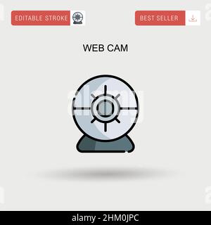 Icône de vecteur simple Web Cam. Illustration de Vecteur