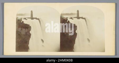 Art inspiré des chutes canadiennes et de la tour Terrapin, de l'automne des chaussures à cheval, Niagara. De dessous Goat Island, États-Unis d'Amérique, William England (attribué à), éditeur: The London Stereoscopic Company (attribué à), Horseshoe Falls, éditeur: London, 1859, carton, Paper, Classic œuvres modernisées par Artotop avec une touche de modernité. Formes, couleur et valeur, impact visuel accrocheur sur l'art émotions par la liberté d'œuvres d'art d'une manière contemporaine. Un message intemporel qui cherche une nouvelle direction créative. Artistes qui se tournent vers le support numérique et créent le NFT Artotop Banque D'Images