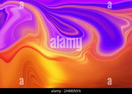 Un arrière-plan de texture liquide en marbre doré, violet et rose avec une image en dégradé peut être utilisé comme papier peint, affiche, carte, invitations, wesite, Banque D'Images