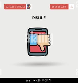 N'aime pas l'icône de vecteur simple. Illustration de Vecteur