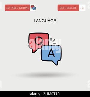 Icône de vecteur simple de langage. Illustration de Vecteur