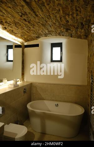 Une chambre à l'intérieur de l'hôtel Bodmin Jail à Cornwall Banque D'Images