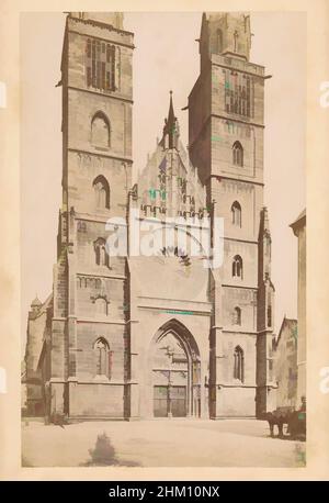 Art inspiré par la vue de l'église Saint-Laurent à Nuremberg, St. Lorenzkirche I, Nuremberg, éditeur: Friedrich Bruckmann, Sint-Laurentiuskerk, Editeur: München, 1863 - 1898, carton, imprimé albumine, hauteur 171 mm × largeur 113 mm, oeuvres classiques modernisées par Artotop avec un peu de modernité. Formes, couleur et valeur, impact visuel accrocheur sur l'art émotions par la liberté d'œuvres d'art d'une manière contemporaine. Un message intemporel qui cherche une nouvelle direction créative. Artistes qui se tournent vers le support numérique et créent le NFT Artotop Banque D'Images