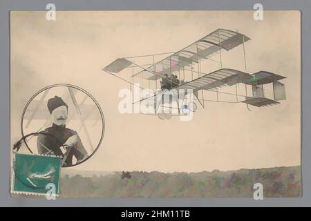 Art inspiré par la photoréproduction d'un dessin, représentant un avion Farman avec un portrait du lieutenant Leteux, l'Aviation militaire aux grandes manoeuvres de Picardie le Capitaine Leteux sur biplan Farman, fabricant:, dessinateur intermédiaire:, c. 1908 - avant le 21-Mar-1911, papier, oeuvres classiques modernisées par Artotop avec une touche de modernité. Formes, couleur et valeur, impact visuel accrocheur sur l'art émotions par la liberté d'œuvres d'art d'une manière contemporaine. Un message intemporel qui cherche une nouvelle direction créative. Artistes qui se tournent vers le support numérique et créent le NFT Artotop Banque D'Images