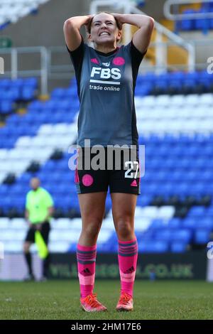 BIRMINGHAM, ROYAUME-UNI.FÉV 6th Shannon O'Brien, de Leicester City, réagit lors du match Barclays FA Women's Super League entre Birmingham City et Leicester City à St Andrews, Birmingham, le dimanche 6th février 2022.(Crédit : Kieran Riley | INFORMATIONS MI) crédit : INFORMATIONS MI et sport /Actualités Alay Live Banque D'Images