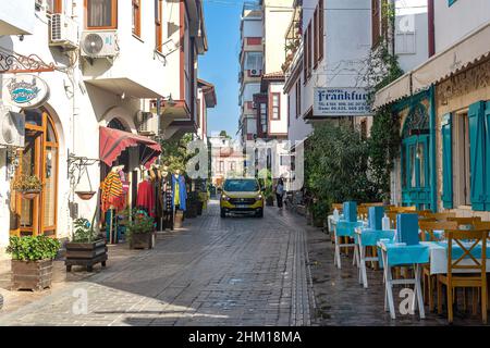 Antalya, Turquie - 15 novembre 2021 : vue dans le centre-ville historique Banque D'Images