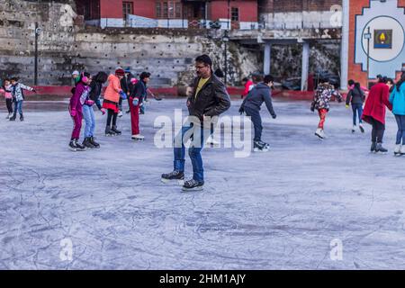 Différentes vues sur la patinoire Shimla Banque D'Images