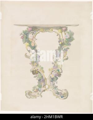 Art inspiré par le design pour une table de console en porcelaine, dessinateur:, Allemagne, c. 1850, papier, encre, stylo, pinceau, Hauteur 277 mm × largeur 228 mm, oeuvres classiques modernisées par Artotop avec une touche de modernité. Formes, couleur et valeur, impact visuel accrocheur sur l'art émotions par la liberté d'œuvres d'art d'une manière contemporaine. Un message intemporel qui cherche une nouvelle direction créative. Artistes qui se tournent vers le support numérique et créent le NFT Artotop Banque D'Images