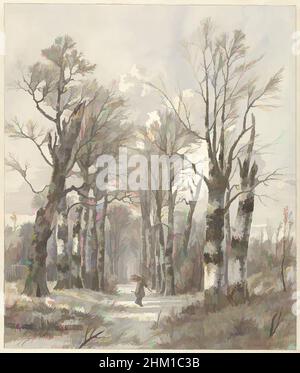 Art inspiré par le paysage d'hiver avec mérou de bois sur le chemin forestier, dessinateur: Hendrik Gerrit Ten Cate, 1813 - 1856, papier, encre, stylo, Pinceau, hauteur 364 mm × largeur 310 mm, oeuvres classiques modernisées par Artotop avec une touche de modernité. Formes, couleur et valeur, impact visuel accrocheur sur l'art émotions par la liberté d'œuvres d'art d'une manière contemporaine. Un message intemporel qui cherche une nouvelle direction créative. Artistes qui se tournent vers le support numérique et créent le NFT Artotop Banque D'Images