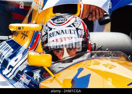 Nigel Mansell, Formule 1, Grand Prix d'Allemagne au Hockenheimring le 28 juillet 1991, Team Williams-Renault, car FW14, moteur Renault RS3 3,5 Banque D'Images