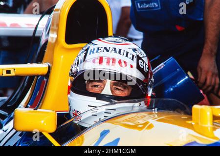 Nigel Mansell, Formule 1, Grand Prix d'Allemagne au Hockenheimring le 28 juillet 1991, Team Williams-Renault, car FW14, moteur Renault RS3 3,5 Banque D'Images