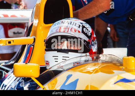 Nigel Mansell, Formule 1, Grand Prix d'Allemagne au Hockenheimring le 28 juillet 1991, Team Williams-Renault, car FW14, moteur Renault RS3 3,5 Banque D'Images