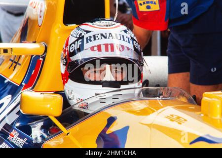 Nigel Mansell, Formule 1, Grand Prix d'Allemagne au Hockenheimring le 28 juillet 1991, Team Williams-Renault, car FW14, moteur Renault RS3 3,5 Banque D'Images