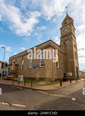 Eglise sur la High Street à Coldstream, frontières écossaises, Écosse, Royaume-Uni Banque D'Images