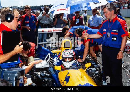 Nigel Mansell, Formule 1, Grand Prix d'Allemagne au Hockenheimring le 28 juillet 1991, Team Williams-Renault, car FW14, moteur Renault RS3 3,5 Banque D'Images