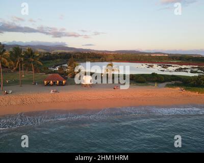 Saltpond Beach près de Hanapepe sur Kauai Banque D'Images