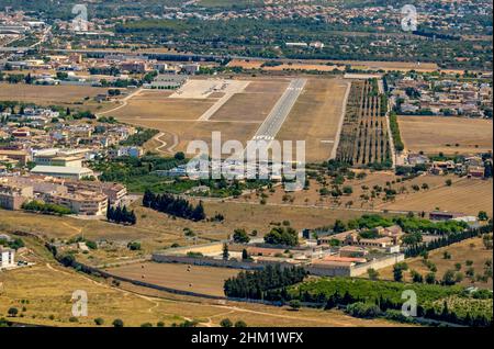 Vue aérienne, aéroport de Palma-son Bonet, Marratxí, Majorque, Iles Baléares, Espagne, Aérogare, Aeródromo de son Bonet, ES, bâtiment de réception Banque D'Images