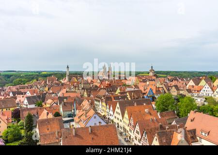 Photo des colonies de Rothenburg ob der Tauber, une ville allemande connue pour son architecture médiévale Banque D'Images