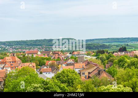 Photo des colonies de Rothenburg ob der Tauber, une ville allemande connue pour son architecture médiévale Banque D'Images