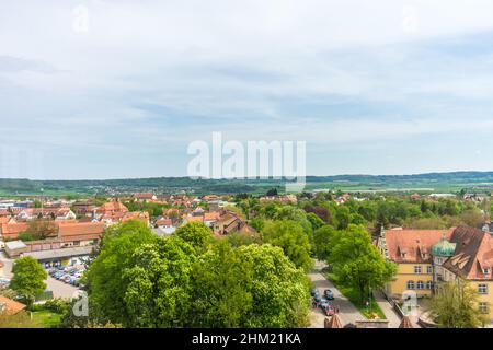 Photo des colonies de Rothenburg ob der Tauber, une ville allemande connue pour son architecture médiévale Banque D'Images