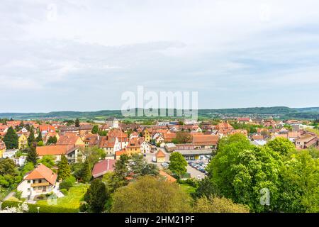 Photo des colonies de Rothenburg ob der Tauber, une ville allemande connue pour son architecture médiévale Banque D'Images