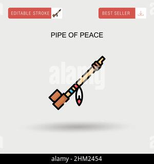Icône de vecteur simple Pipe of Peace. Illustration de Vecteur