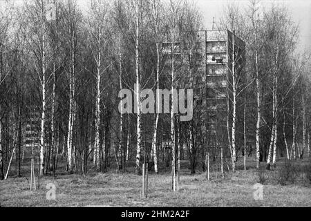 Centre de recherche 'Centre scientifique Pouchinsky pour la recherche biologique“ Académie russe des sciences, Pouchino, région de Moscou, URSS, Russie,24 avril 1976 Banque D'Images