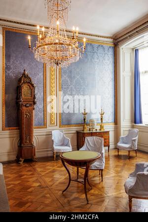 Palais Drottningholm, intérieur, Stockholm, Comté de Stockholm, Suède Banque D'Images