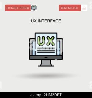 Icône de vecteur simple de l'interface UX. Illustration de Vecteur
