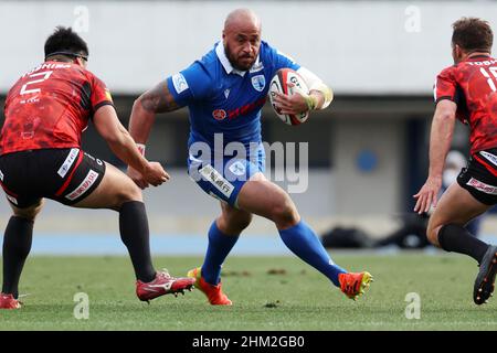 Tokyo, Japon.5th févr. 2022.Viliami Tahitua Rugby : 2022 Japan Rugby League un match entre TOSHIBA BRAVE LUPUS TOKYO et SHIZUOKA BlueRefs au stade du parc olympique de Komazawa à Tokyo, Japon .Crédit: Naoki Nishimura/AFLO SPORT/Alay Live News Banque D'Images