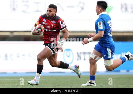 Tokyo, Japon.5th févr. 2022.Jone Naikabula Rugby : 2022 Japan Rugby League un match entre TOSHIBA BRAVE LUPUS TOKYO et SHIZUOKA BlueRefs au stade du parc olympique de Komazawa à Tokyo, Japon .Crédit: Naoki Nishimura/AFLO SPORT/Alay Live News Banque D'Images