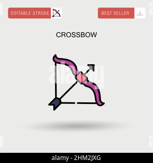 Icône de vecteur simple Crossbow. Illustration de Vecteur