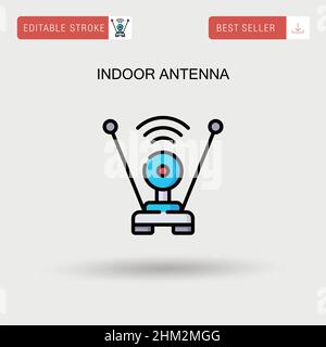 Icône de vecteur simple d'antenne intérieure. Illustration de Vecteur