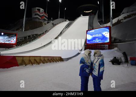 Pékin, Chine.7th février 2022.Zhangjiakou, Hebei, Chine.6th févr. 2022.Vue générale ski de fond : Skiathlon masculin (15C 15F) lors des Jeux Olympiques d'hiver de 2022 à Beijing au Centre national de ski de fond de Zhangjiakou, Hebei, Chine .Credit: AFLO SPORT/Alay Live News Banque D'Images