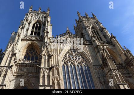 York Minster, Deangate, York, Yorkshire, Angleterre, ROYAUME-UNI Banque D'Images