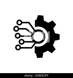 Icône vectorielle abstraite sur blanc, illustrations isolées pour la conception graphique et Web.Illustration parfaite d'un pictogramme noir sur fond blanc. Illustration de Vecteur