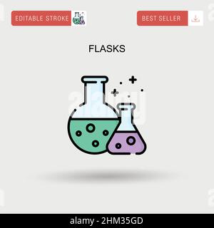 Icône vecteur simple flacons. Illustration de Vecteur