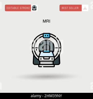 Icône de vecteur simple MRI. Illustration de Vecteur