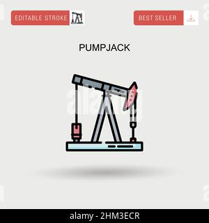 Icône de vecteur simple Pumpjack. Illustration de Vecteur