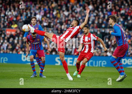 Barcelone, Espagne.06th févr. 2022. Pendant le match de la Ligue entre le FC Barcelone et l'Atlético de Madrid au Camp Nou à Barcelone, Espagne.Crédit : DAX Images/Alamy Live News Banque D'Images