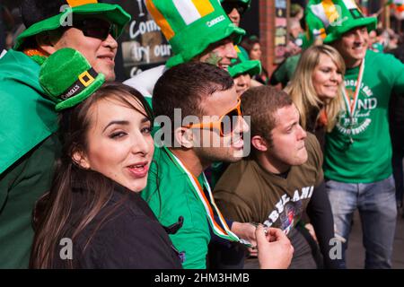 Fête de la St Patrick à Dublin, Irlande Banque D'Images