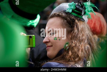 Fête de la St Patrick à Dublin, Irlande Banque D'Images