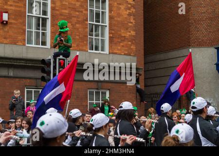 Fête de la St Patrick à Dublin, Irlande Banque D'Images