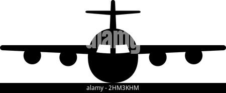 Avion à jet privé, petit avion à jet, avion de guerre.Illustration de l'icône vecteur plat.Symbole noir simple sur fond blanc.Avion à jet privé, avion à jet, s Illustration de Vecteur