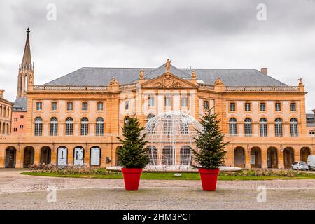 Metz, France - 23 janvier 2022 : Opéra et théâtre de Metz Métropole sur la place de la Comédie, Metz, France. Banque D'Images